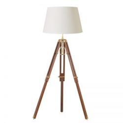 Indoor Lighting Sheesham Wood Tripod Floor Lamp