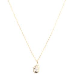 Solitaire Tear Shaped Diamond Necklace