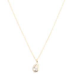 Solitaire Tear Shaped Diamond Necklace
