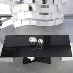 Tofias Furniture - Reale Modern Black And White Dining Set