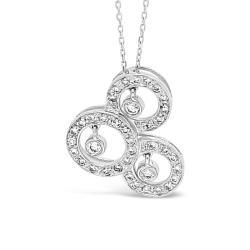 White Gold Pendant With Natural Diamonds