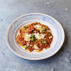 Buffalo Ricotta And Spinach In Tomato Sauce With Smoked Mozzarella And Basil From Jamies Italian Cyprus