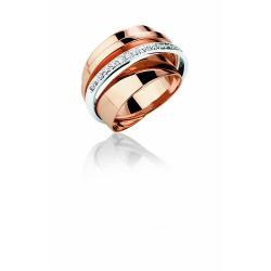 Ring In 18 Carat White And Rose Gold With Diamonds