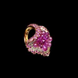 Carlo Joaiellier Collection Glacial Rose Gold Natural White Diamonds And Pink Sapphires