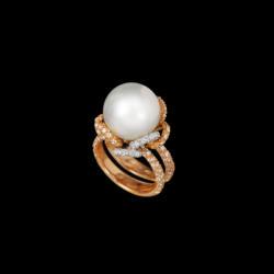 Carlo Joaiellier Collection Womanity White And Rose Gold Natural Diamonds And Pearl