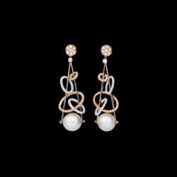 Carlo Joaiellier Collection Womanity White And Rose Gold Natural White Diamonds And Pearls