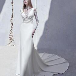 Long Sleeve A Line Wedding Dress