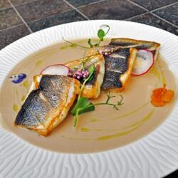 Oshi Sea Bass With A Mouthwatering Coconut And Abalone Sauce