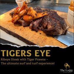 The Lodge South Africa Prime Rib Steak With Tiger Prawns