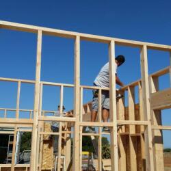 Timber Frame Prosess Of House Construction In Paliometocho