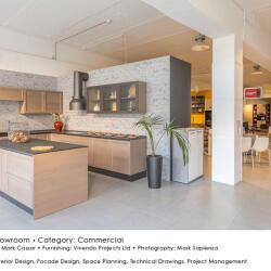 Black Beetle Design Krea Showroom Commercial Interior Design Kitchens View