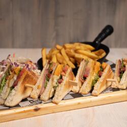 Moondogs Bar Grill Club Sandwich