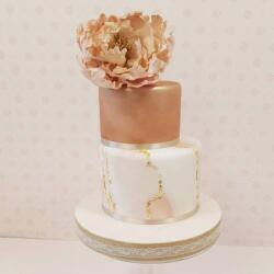 Columbia Confectionery Rose Gold Cake Wedding Cake