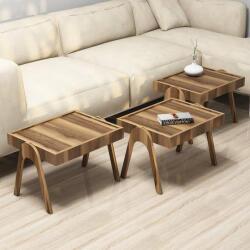 3pcs Coffee Tables Walnut Homepaketo