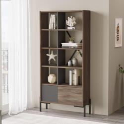 Mole Bookcase Color Brown Anthracite Homepaketo