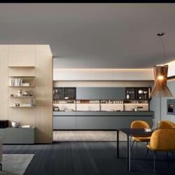 Area 22 Gola Kitchen With Wall Unit Displays