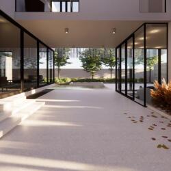 Architecture Private Residence R Mx Internal Courtyard Visualisation