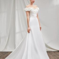 Primalicia A Line Wedding Dress Off The Shoulder Sleeves Decorated With 3d Flower