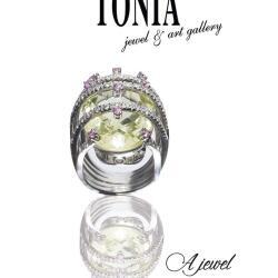 Diamond Green Amethyst Ring By Tonia Jewellery