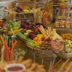 Creations Catering Cheese And Wine Buffet