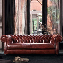 Marnico - Byron Leather Classic Sofa