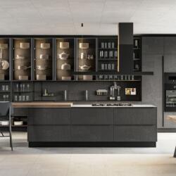 Argyrou Kitchens Design Collection Graphite Gres Mutina And Aluminum Bronze Glass