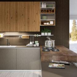 Argyrou Kitchens Design Collection Oltre Oak And Metal Effect