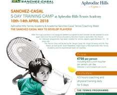 Cyprus Event: Sanchez - Casal Training Camp at Aphrodite Hills Tennis Academy