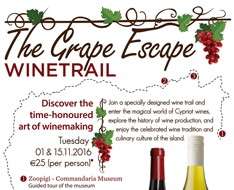 Cyprus Event: The Grape Escape Wine Trail - Wine Month 2016
