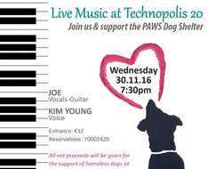 Cyprus Event: Live Music at Technopolis 20 for the support of the PAWS Dog Shelter